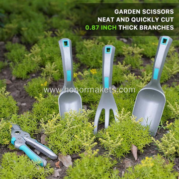 4 PCS Aluminum heavy duty garden hand tool set gardening tools and equipment for weeding digging garden tool sets kit